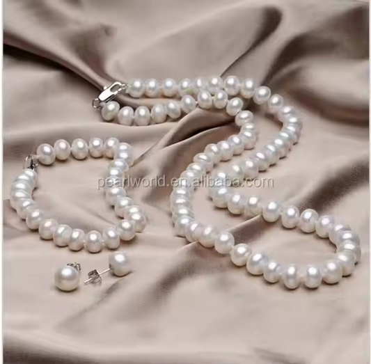 Lustrous Whisper – Freshwater Pearl Elegance Set