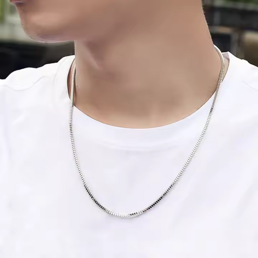 🔗 Iron Core™ Men's Steel Round Box Chain Necklace
