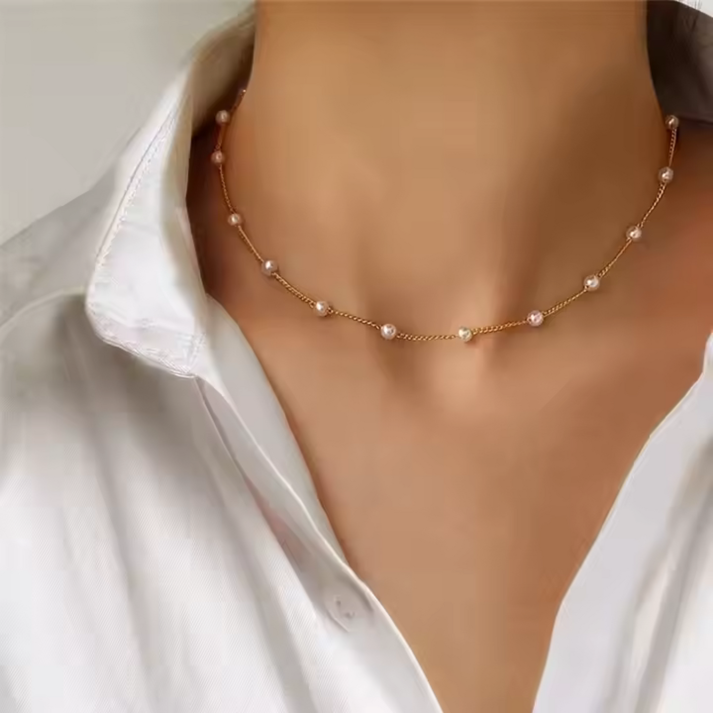 Star lace Reign – K-Pop Glam Pearl Goth Choker