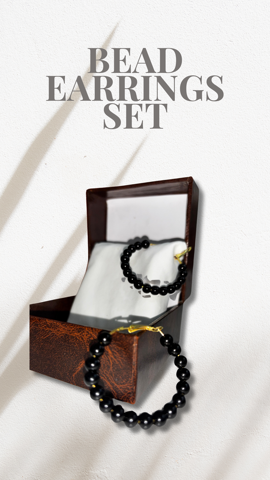 Elegant Black Onyx Bead earrings